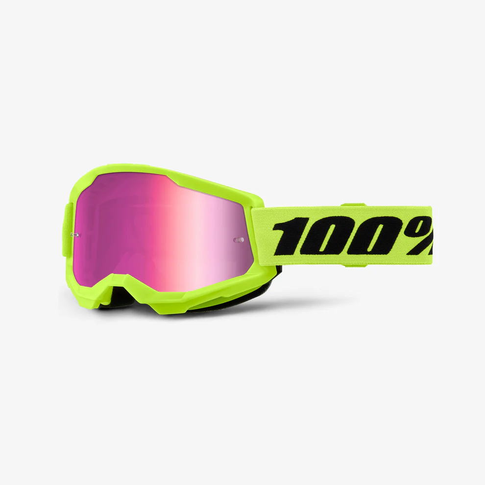 100% Strata 2 Neon Yellow Mirror