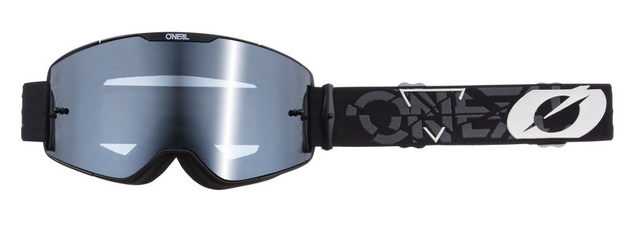Oneal B-20 Strain Goggle black/white silver mirror