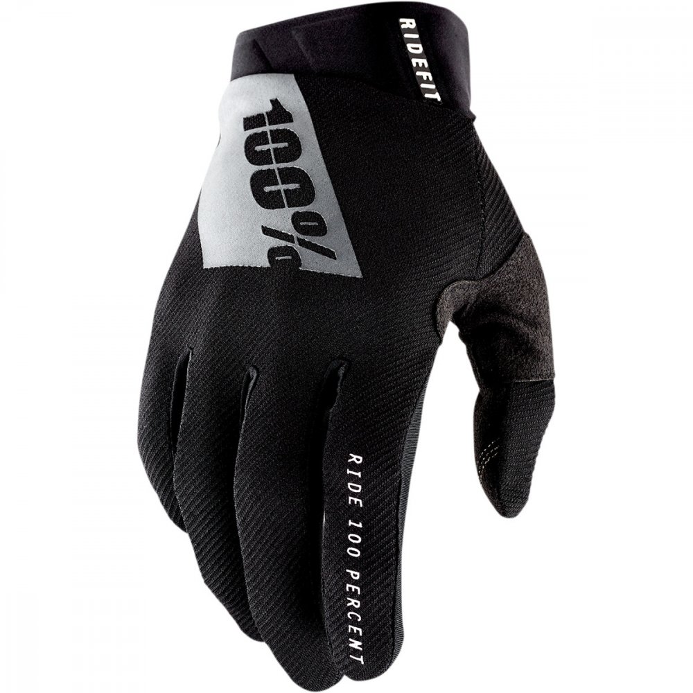 100% Ridefit Glove black M