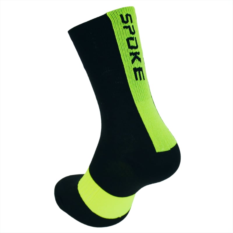 SPOKE Kids Race Socks black/fluo EU 31-33
