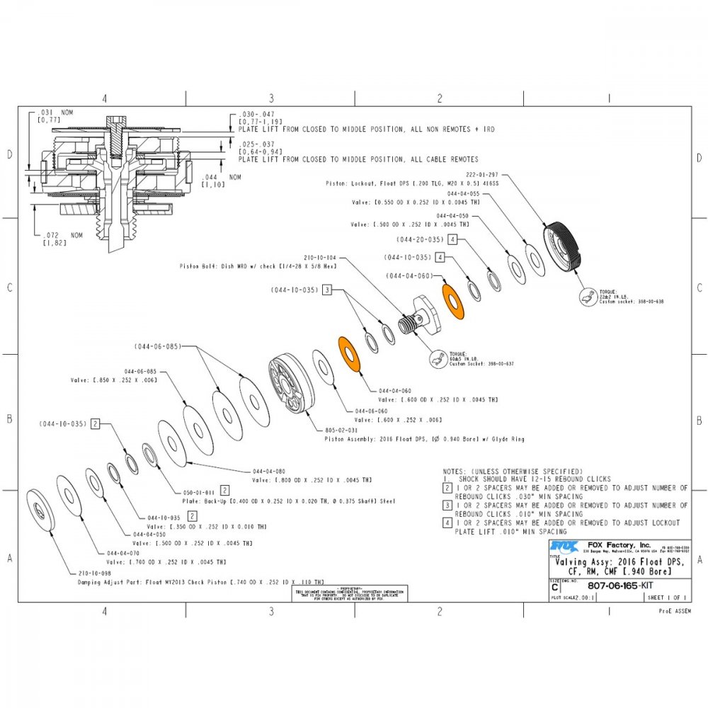 Fox Valve Shim 0.600 (for Float DPS 2016+) SPOKE