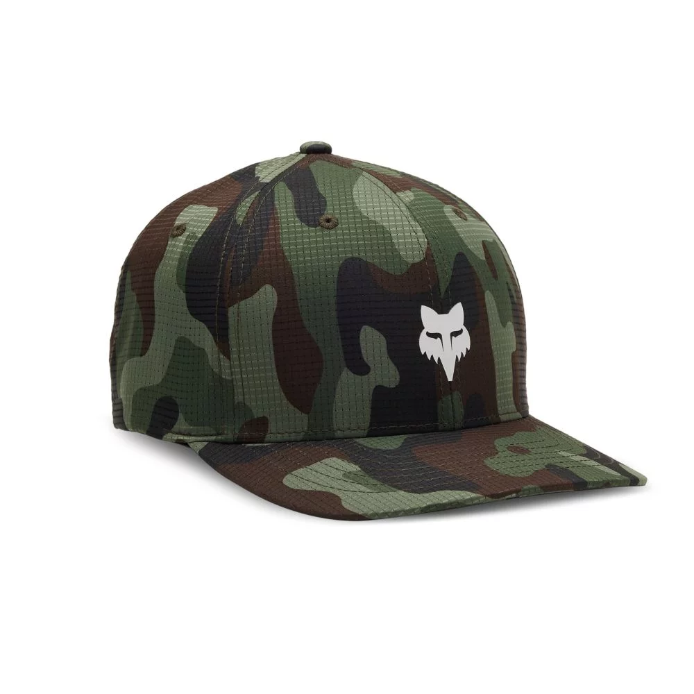 Fox Head Camo Tech Flexfit Hat S/M green camo