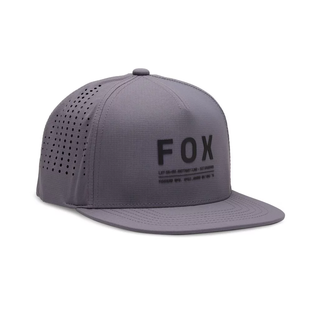 Fox Non Stop Tech Snapback Hat steel grey