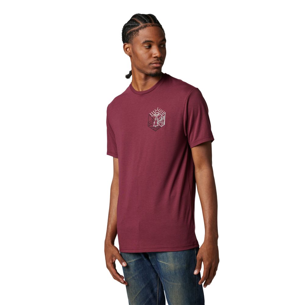 Fox Caveaut Tech Tee M dark maroon