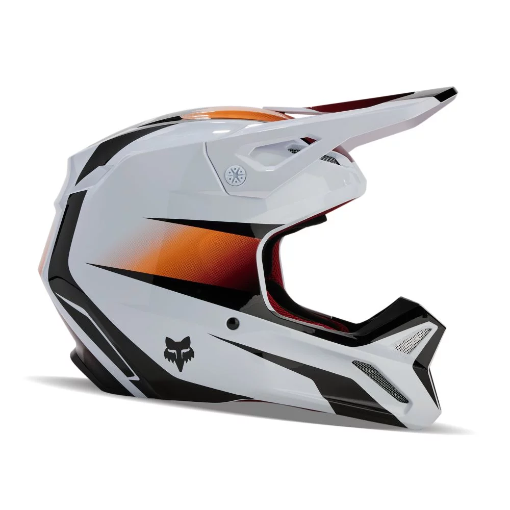 Fox Youth V1 Flora Helmet white/black YS