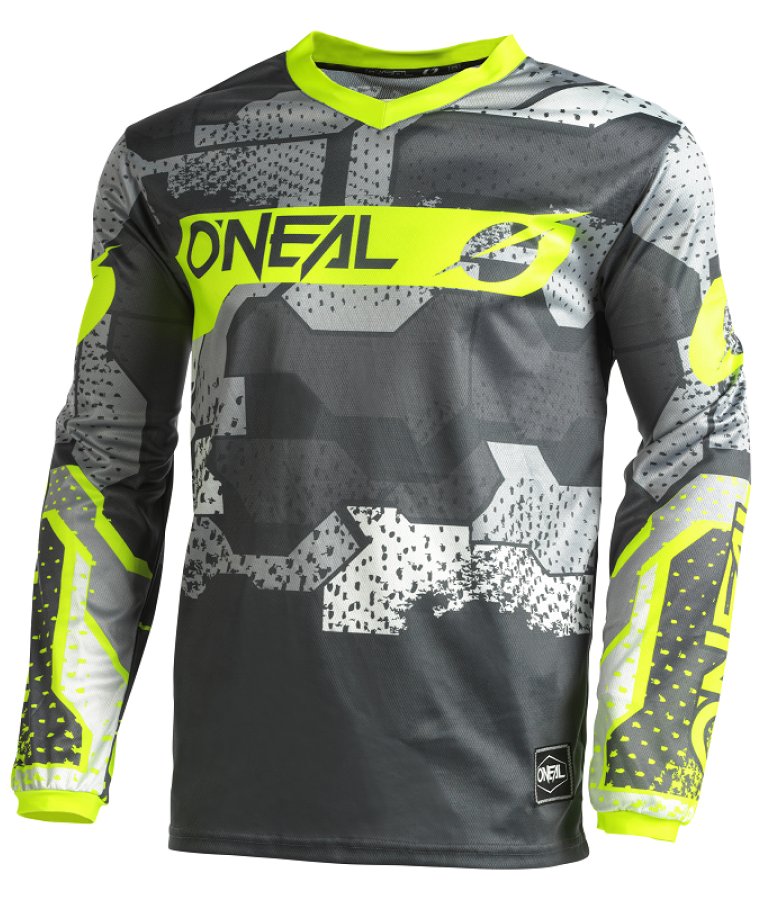 Oneal Element Camo Youth Jersey grey/yellow YXL
