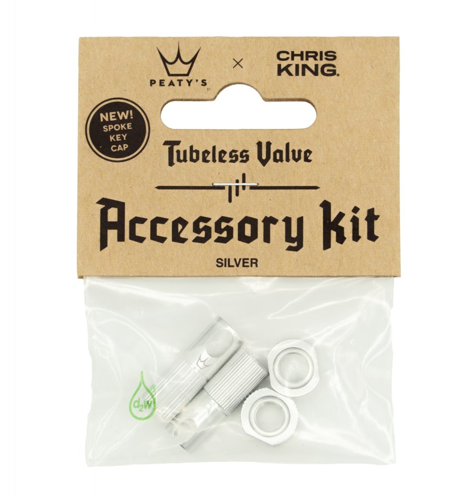 Peaty´s Chris King MK 2 Tubeless Valve Accessory Kit - Silver