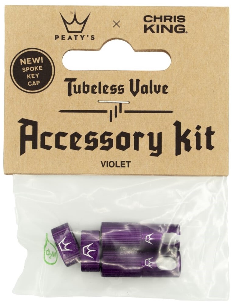 Peaty´s Chris King MK 2 Tubeless Valve Accessory Kit - Violet