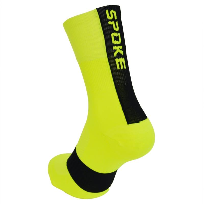 SPOKE Race Socks L/XL fluo yellow/black