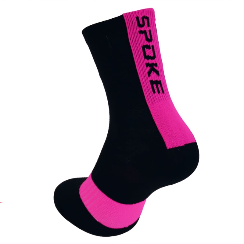 SPOKE Womens Race Socks black/pink XS/S