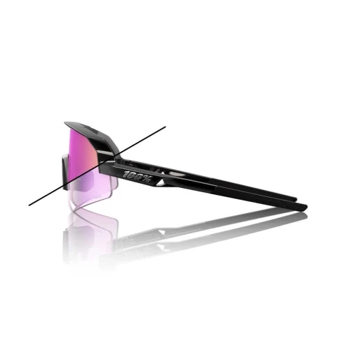 100% Slendale SL Gloss black - photochromic purple mirror