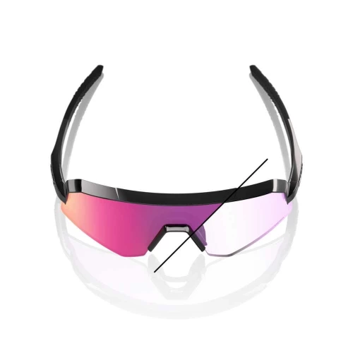 100% Slendale SL Gloss black - photochromic purple mirror