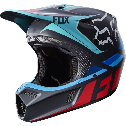 Fox V3 Seca MX17 Helmet (grey/red)