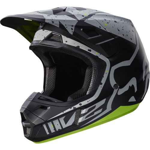 Fox V2 Nirv MX17 Helmet (grey/yellow)