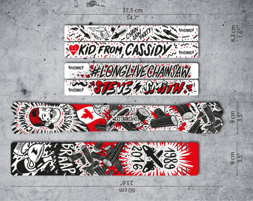 Dyedbro Chainsaw Black Red Mat