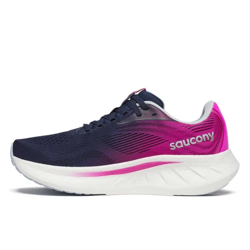 Saucony Ride 18 Womens Navy/Fuchsia