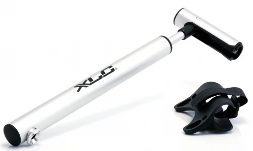 Mini Pompe à Vélo De Route XLC PU-R01 - Pression Max 7 Bar (100 Psi) - Pour Valves Presta/Schrader - Longueur 265 Mm - 2