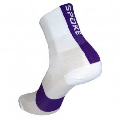 SPOKE Womens Race Socks (white/purple)